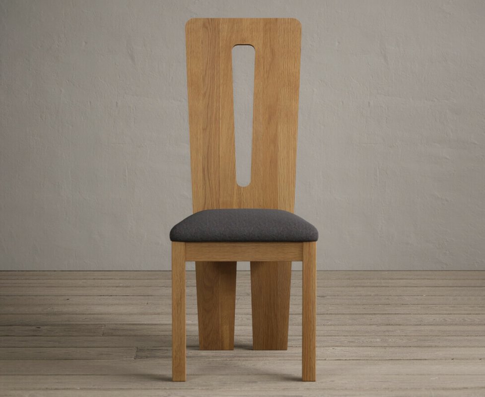 Photo 1 of Lucca charcoal grey set of 2 fabric dining chairs Photo 1 of Lucca charcoal grey set of 2 fabric dining chairs