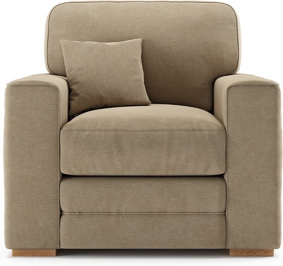 Photo 1 of Madden biscuit fabric armchair Photo 1 of Madden biscuit fabric armchair