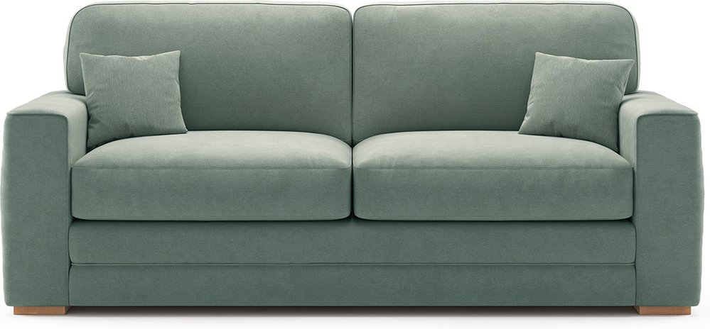 Photo 1 of Madden blue fabric three seater sofa Photo 1 of Madden blue fabric three seater sofa