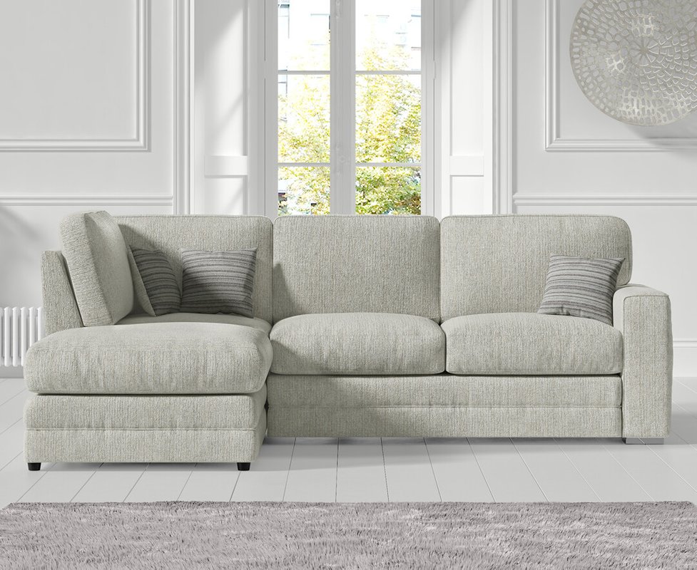 Photo of Madden ivory fabric left hand facing corner sofa Photo of Madden ivory fabric left hand facing corner sofa