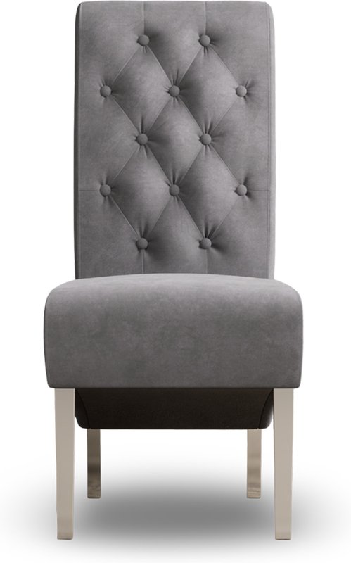 Photo 1 of Marlowe grey set of 2 velvet dining chairs Photo 1 of Marlowe grey set of 2 velvet dining chairs