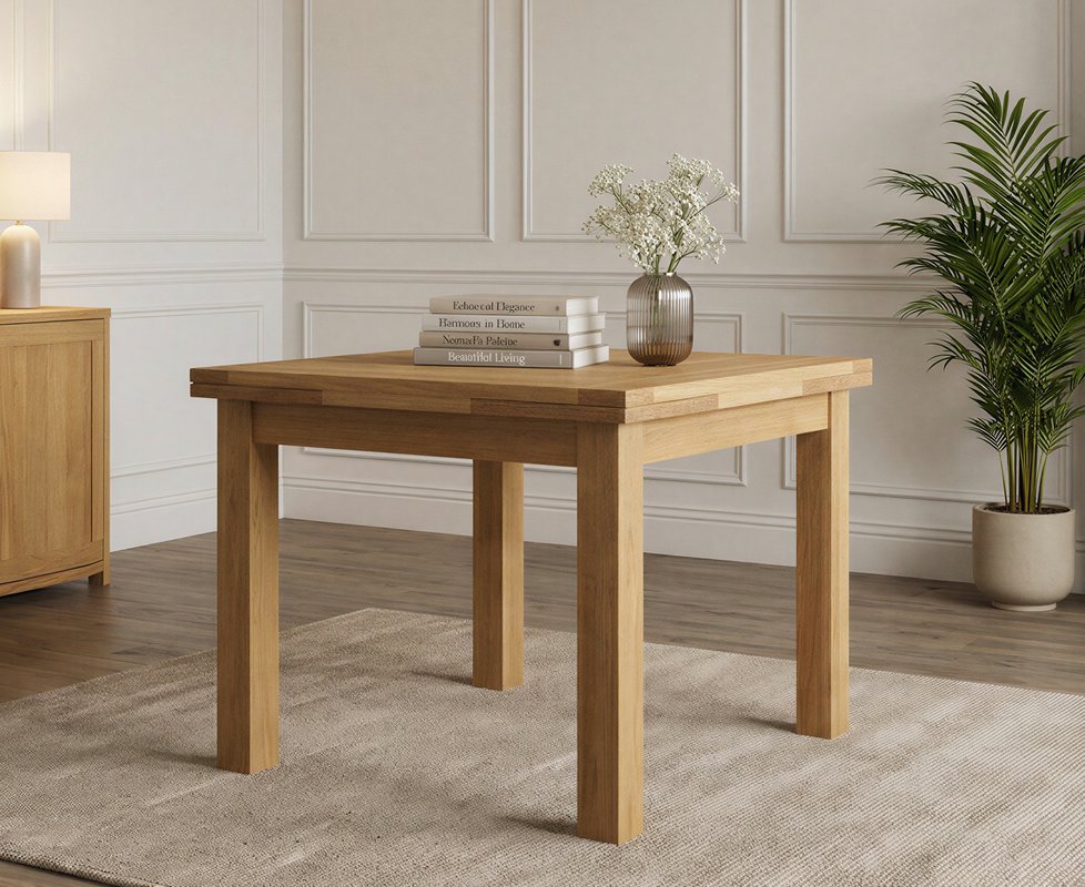 Photo 1 of Extending buxton 90cm solid oak dining table Photo 1 of Extending buxton 90cm solid oak dining table