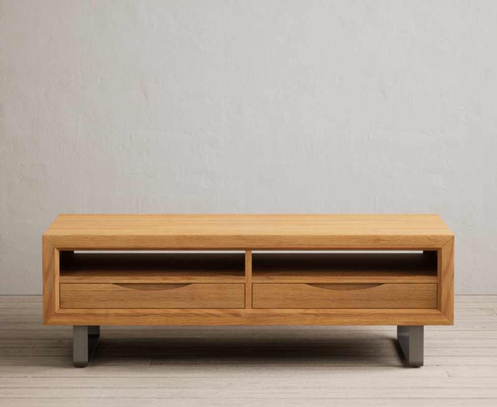 Photo of Parker solid oak 4 drawer coffee table Photo of Parker solid oak 4 drawer coffee table