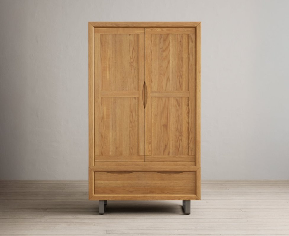 Photo of Parker solid oak double wardrobe Photo of Parker solid oak double wardrobe