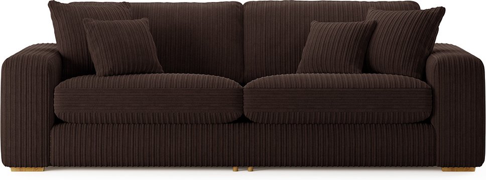 Photo 1 of Milan chocolate fabric 4 seater sofa Photo 1 of Milan chocolate fabric 4 seater sofa