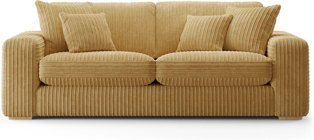 Photo 1 of Milan mustard fabric 3 seater sofa Photo 1 of Milan mustard fabric 3 seater sofa