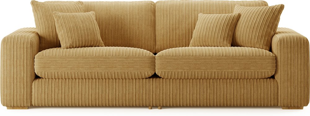 Photo 1 of Milan mustard fabric 4 seater sofa Photo 1 of Milan mustard fabric 4 seater sofa