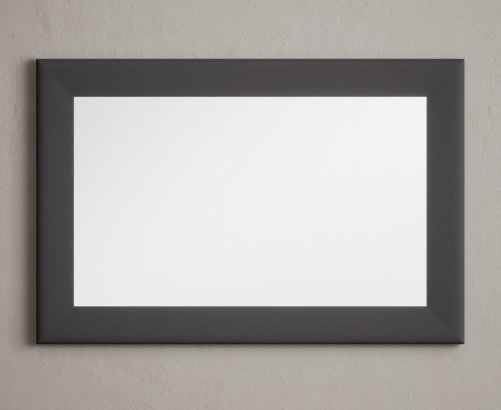 Photo 1 of Charcoal grey painted 90cm wall mirror Photo 1 of Charcoal grey painted 90cm wall mirror