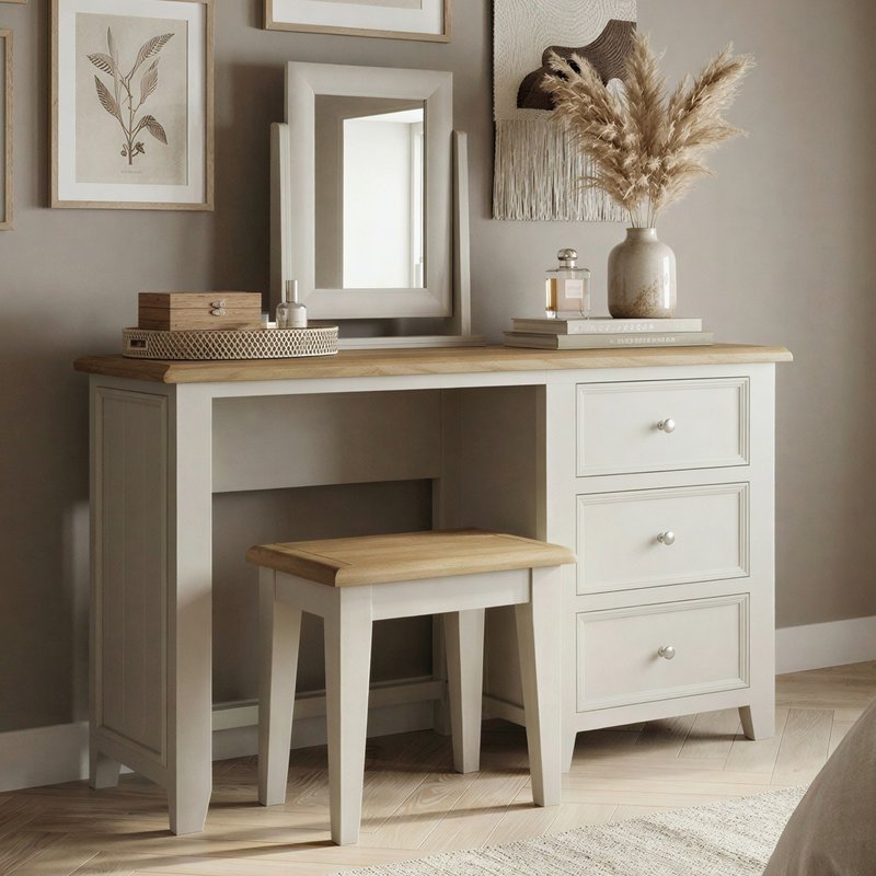 Photo 1 of Weymouth oak and soft white painted dressing table set Photo 1 of Weymouth oak and soft white painted dressing table set