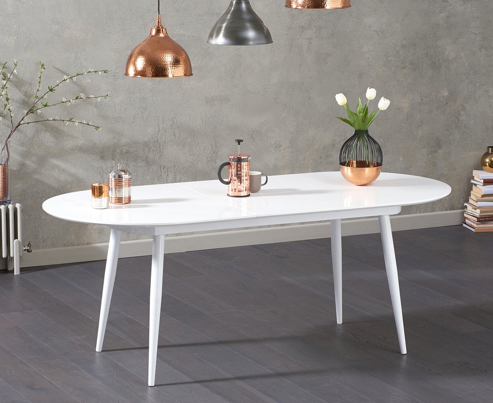 View Extending veneti white high gloss dining table View Extending veneti white high gloss dining table