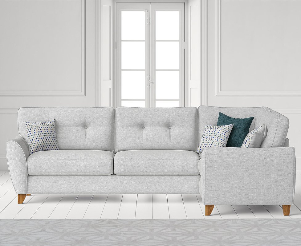 Photo 1 of Florin light grey fabric right hand facing corner sofa Photo 1 of Florin light grey fabric right hand facing corner sofa