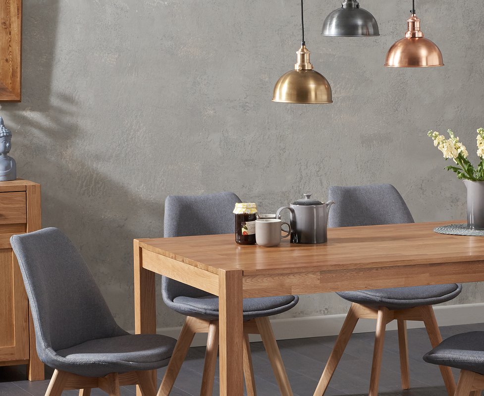 Photo 1 of York 150cm solid oak dining table with 8 dark grey orson chairs Photo 1 of York 150cm solid oak dining table with 8 dark grey orson chairs