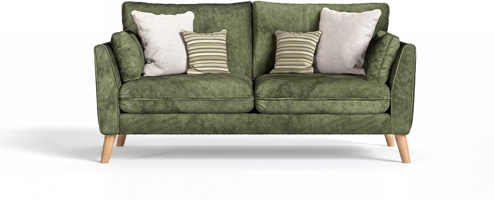 Photo 1 of Palermo olive green chenille fabric 2 seater sofa Photo 1 of Palermo olive green chenille fabric 2 seater sofa
