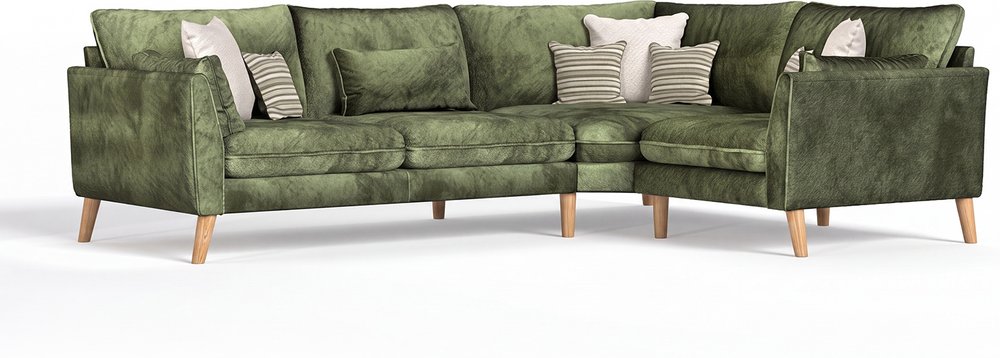 Photo 1 of Palermo olive green chenille fabric right hand facing corner sofa Photo 1 of Palermo olive green chenille fabric right hand facing corner sofa