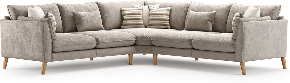 Photo 1 of Palermo truffle chenille fabric corner sofa Photo 1 of Palermo truffle chenille fabric corner sofa