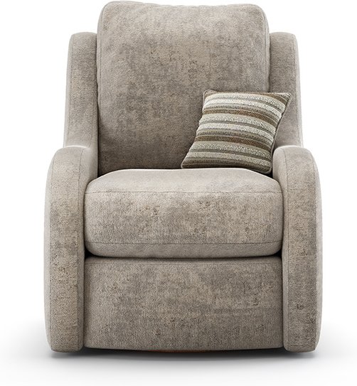 Photo of Palermo truffle chenille fabric high back swivel armchair Photo of Palermo truffle chenille fabric high back swivel armchair