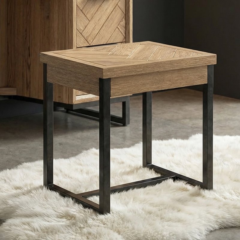 Photo 1 of Herringbone solid oak dressing table stool Photo 1 of Herringbone solid oak dressing table stool