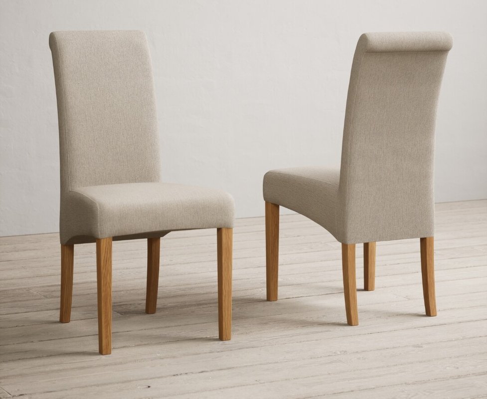 Photo 1 of York 120cm solid oak dining table with 4 natural scroll back chairs Photo 1 of York 120cm solid oak dining table with 4 natural scroll back chairs
