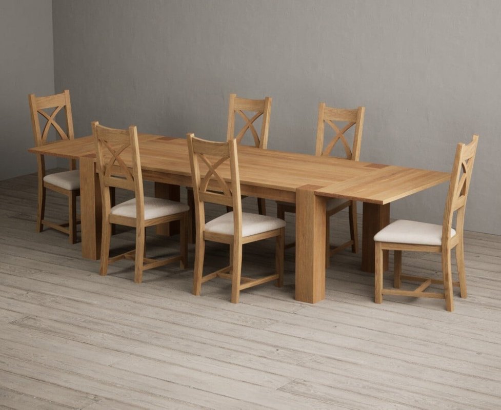 Photo of Sheringham 200cm solid oak dining table with sheringham oak extensions -pair- with 10 charcoal grey natural solid oak chairs Photo of Sheringham 200cm solid oak dining table with sheringham oak extensions -pair- with 10 charcoal grey natural solid oak chairs