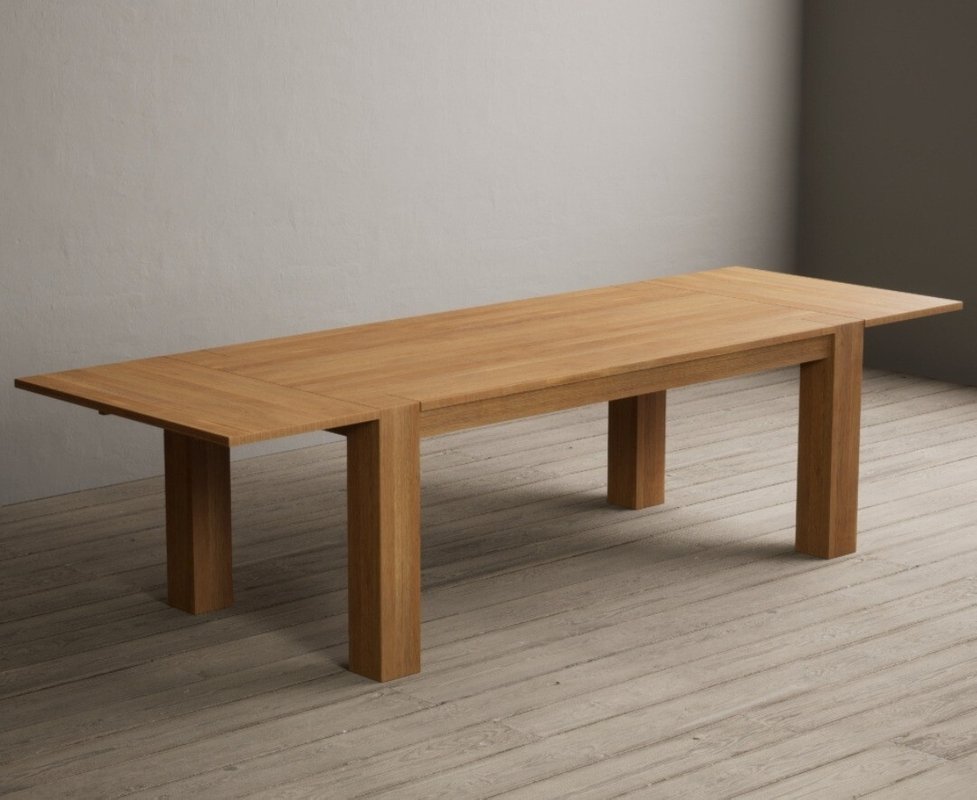 Photo of Extending sheringham 200cm solid oak dining table Photo of Extending sheringham 200cm solid oak dining table