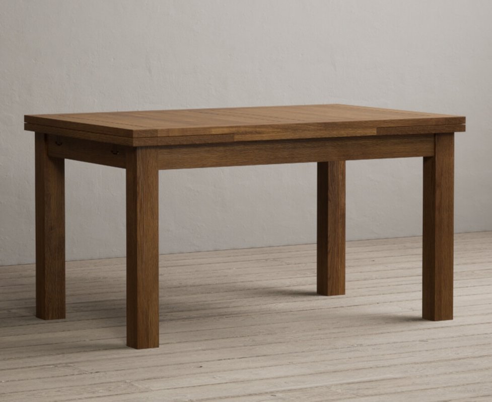 Photo 1 of Extending buxton 140cm rustic solid oak dining table Photo 1 of Extending buxton 140cm rustic solid oak dining table