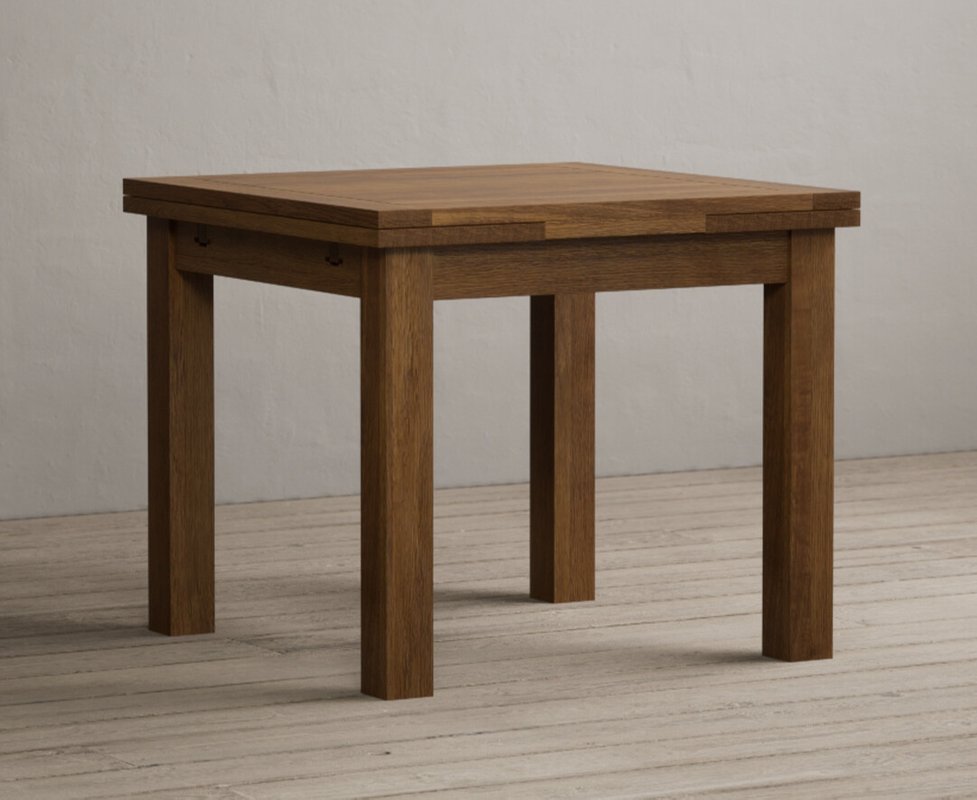 Photo 1 of Extending buxton 90cm rustic solid oak dining table Photo 1 of Extending buxton 90cm rustic solid oak dining table