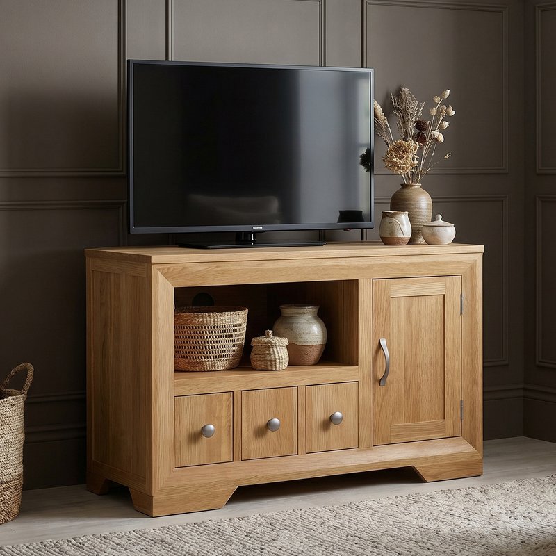 Photo 1 of Tilt 100 solid oak corner tv cabinet Photo 1 of Tilt 100 solid oak corner tv cabinet