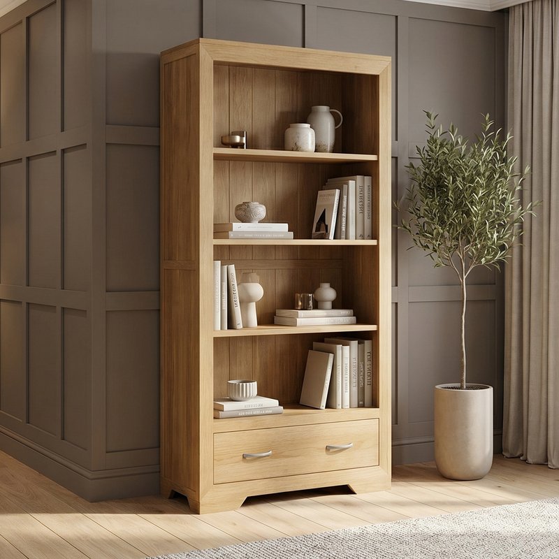Photo 1 of Tilt 100 solid oak tall bookcase Photo 1 of Tilt 100 solid oak tall bookcase
