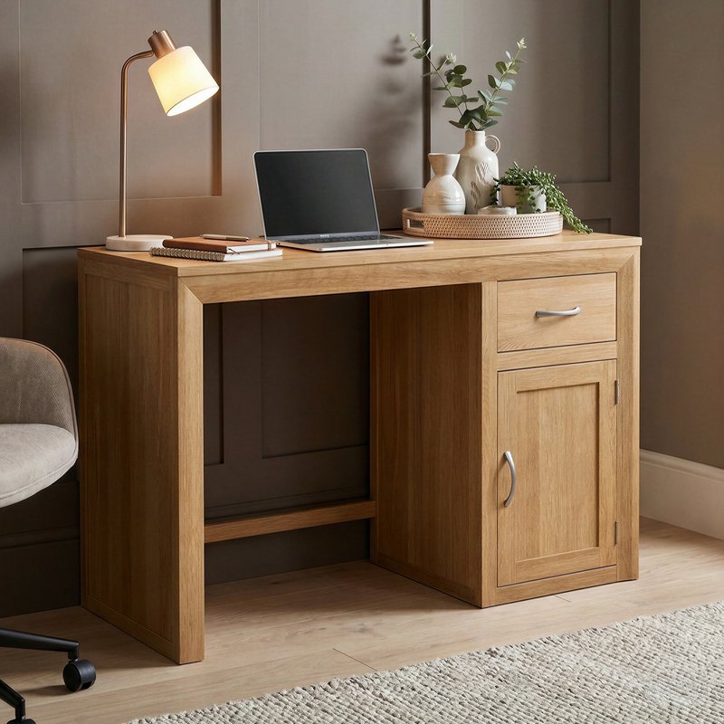 Photo 1 of Tilt 100 solid oak computer desk Photo 1 of Tilt 100 solid oak computer desk