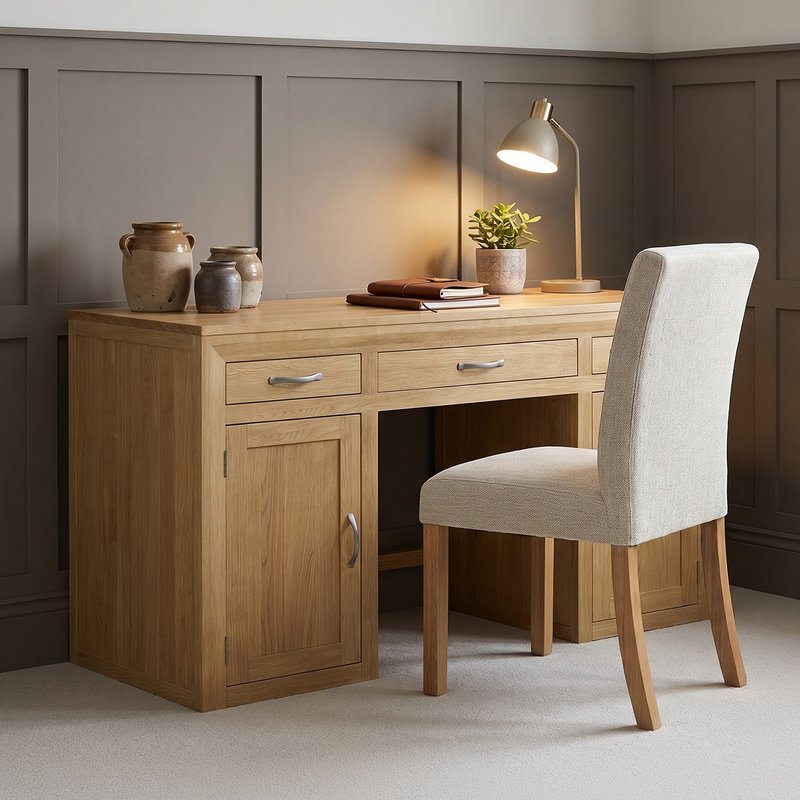 Photo 1 of Tilt 100 solid oak large computer desk Photo 1 of Tilt 100 solid oak large computer desk
