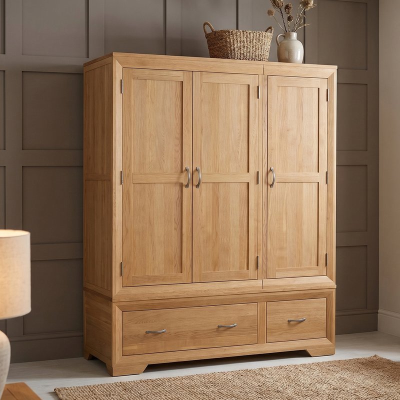 Photo 1 of Tilt 100 solid oak triple wardrobe Photo 1 of Tilt 100 solid oak triple wardrobe