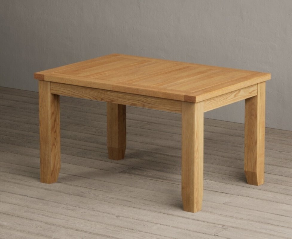Photo of Extending yateley 130cm solid oak dining table Photo of Extending yateley 130cm solid oak dining table