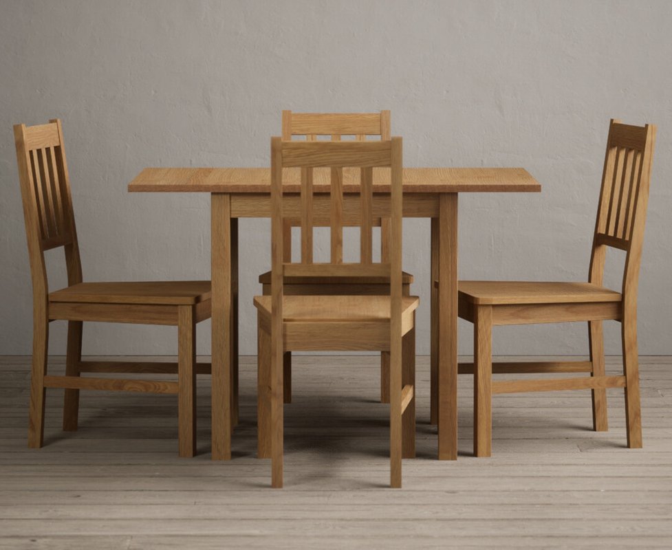 Photo 1 of Extending york 70cm solid oak dining table with 4 oak york chairs Photo 1 of Extending york 70cm solid oak dining table with 4 oak york chairs