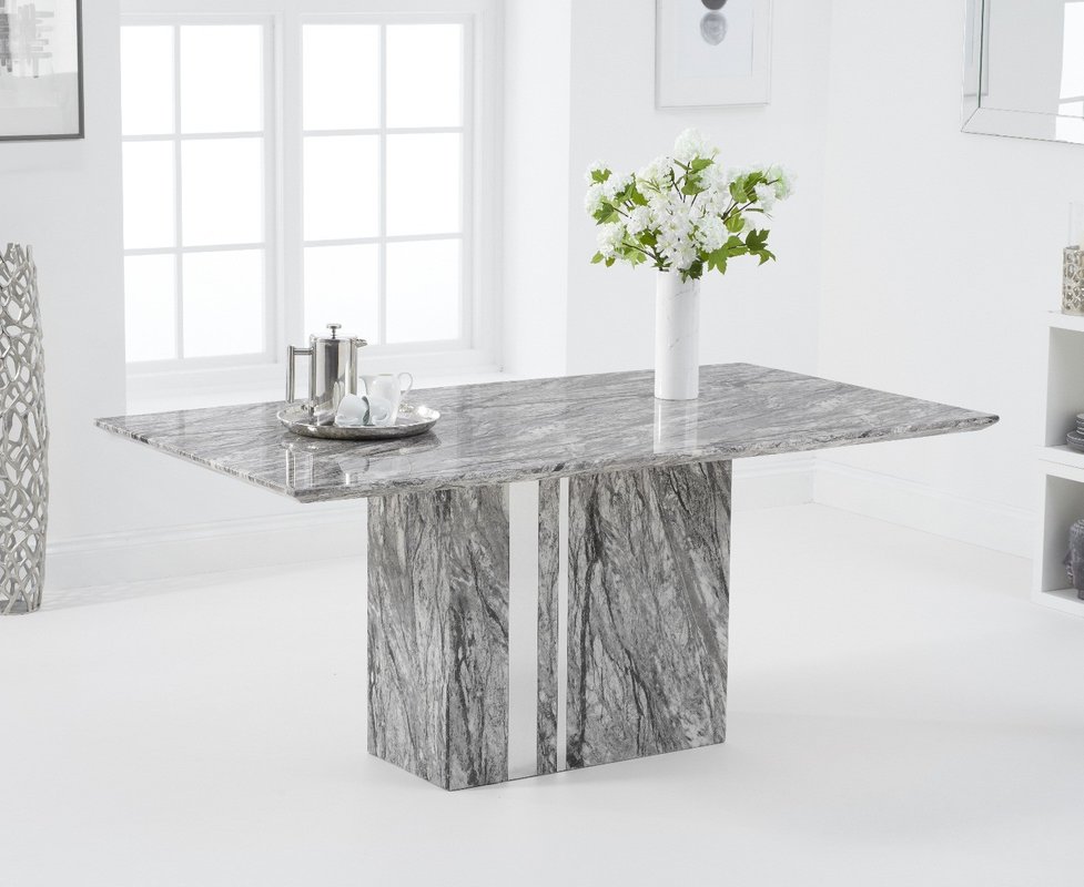 Photo of Alicia 180cm grey marble dining table Photo of Alicia 180cm grey marble dining table