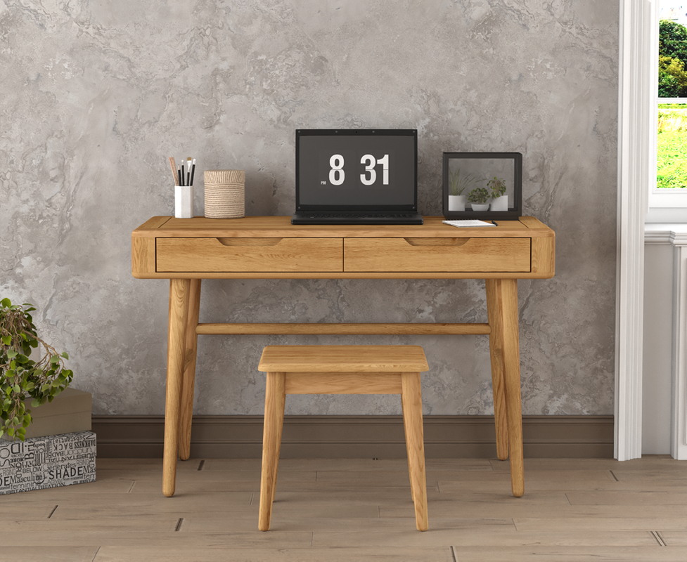 Photo of Rosa solid oak computer desk Photo of Rosa solid oak computer desk