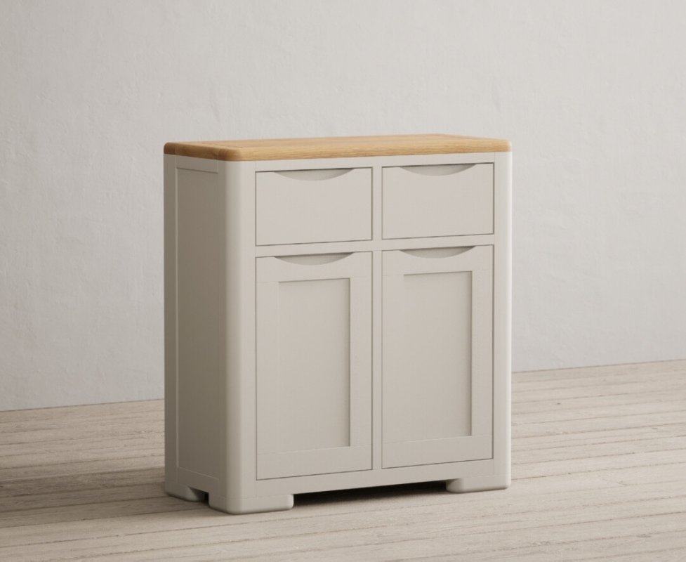 Photo of Alba oak and soft white painted hallway sideboard Photo of Alba oak and soft white painted hallway sideboard