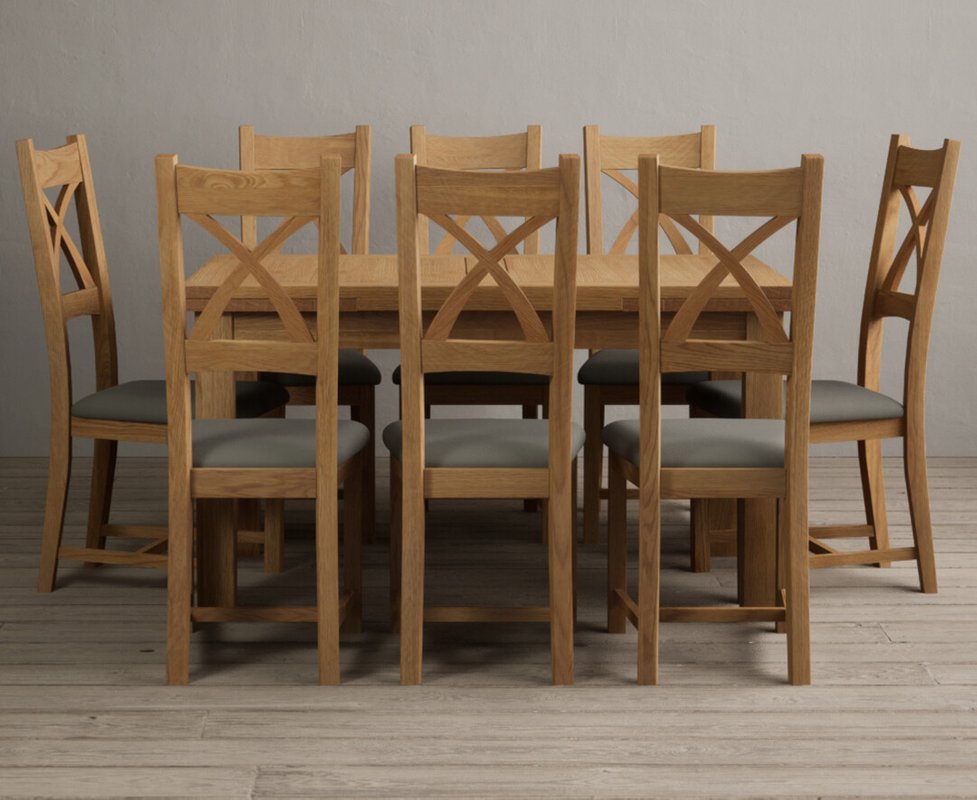 Photo of Extending buxton 140cm solid oak dining table with 10 black natural solid oak chairs Photo of Extending buxton 140cm solid oak dining table with 10 black natural solid oak chairs