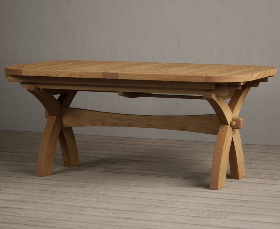 Photo of Extending olympia 180cm solid oak dining table Photo of Extending olympia 180cm solid oak dining table