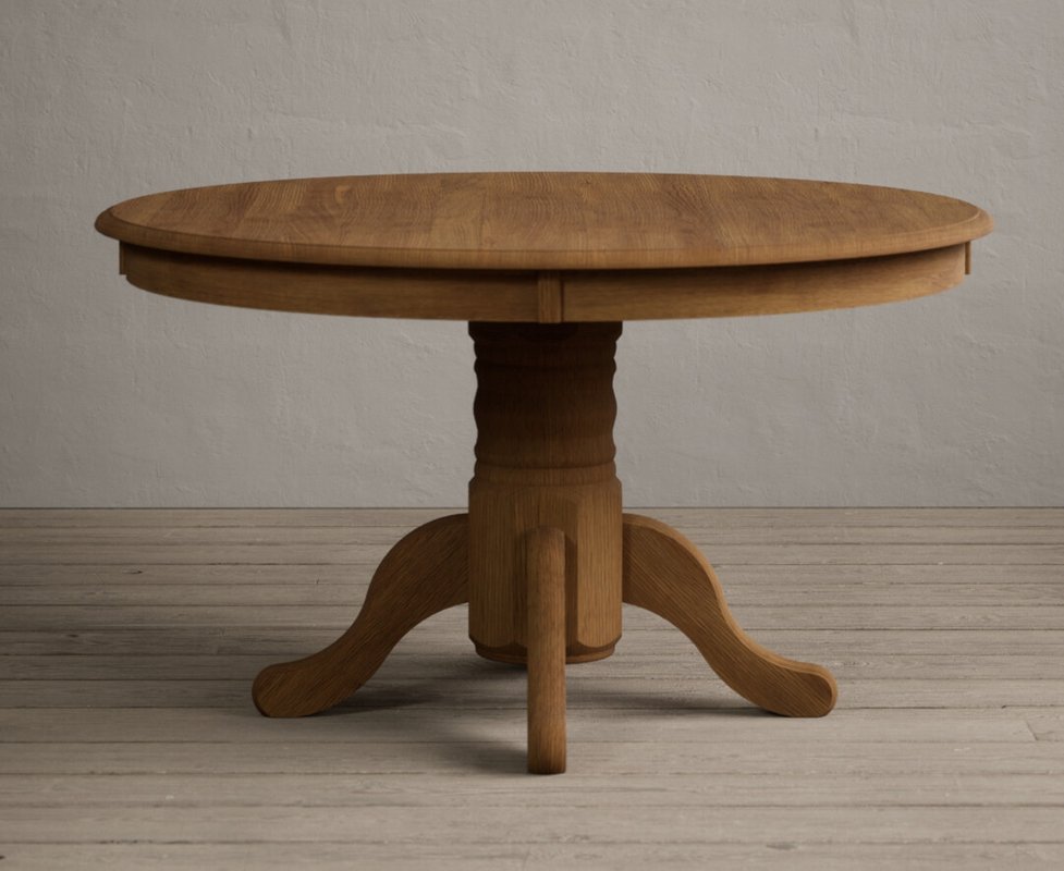 Photo of Hertford 120cm fixed top rustic oak dining table Photo of Hertford 120cm fixed top rustic oak dining table