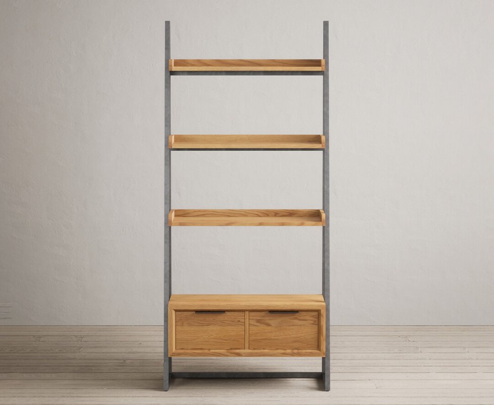 Photo of Loft solid oak open bookcase Photo of Loft solid oak open bookcase
