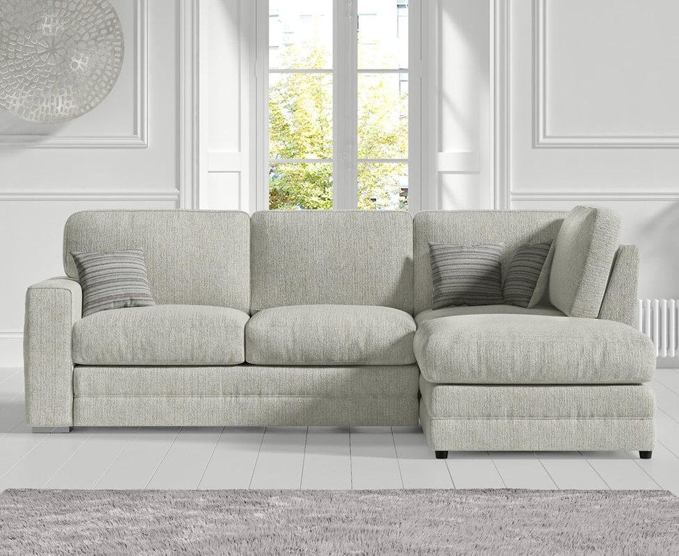 Photo of Madden ivory fabric right hand facing corner sofa Photo of Madden ivory fabric right hand facing corner sofa