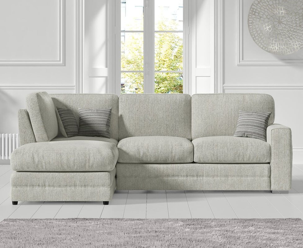 Photo of Madden ivory fabric left hand facing corner sofa Photo of Madden ivory fabric left hand facing corner sofa