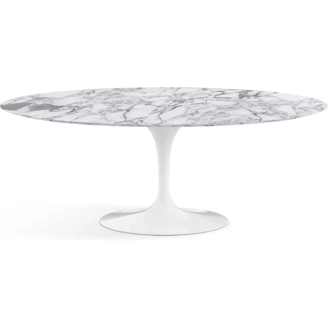 Knoll - Saarinen Tulip Esstisch oval Ø 198 cm, weiß / Mamor Arabescato Knoll International Saarinen Tulip Esstisch oval Ø