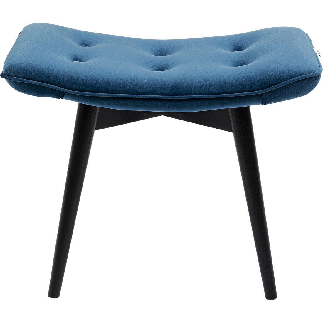 Hocker Black Vicky Velvet Petrol 59x37cm KARE Hocker Black Vicky Velvet Petrol