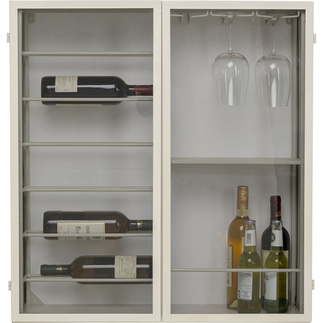 Wandweinregal Porto Greige 75x80cm KARE Wandweinregal Porto Greige