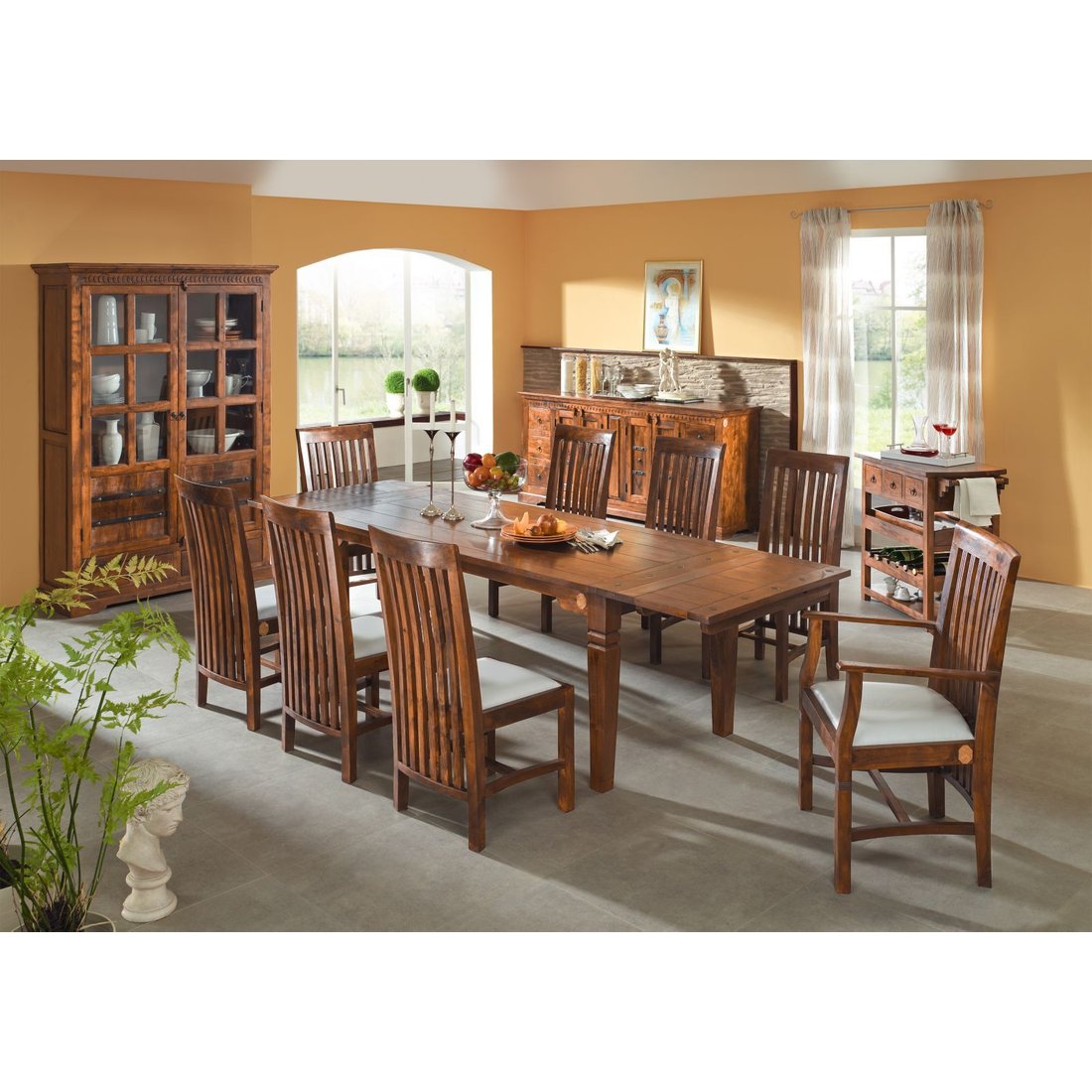 Esstisch mit Ansteckplatten Akazie 90x90x76, ausziehbar auf 130x90x76 oder 170x90x76, honig lackiert OXFORD #0118 Massivmöbel24 Esstisch mit Ansteckplatten Akazie , ausziehbar auf oder , honig lackiert OXFORD