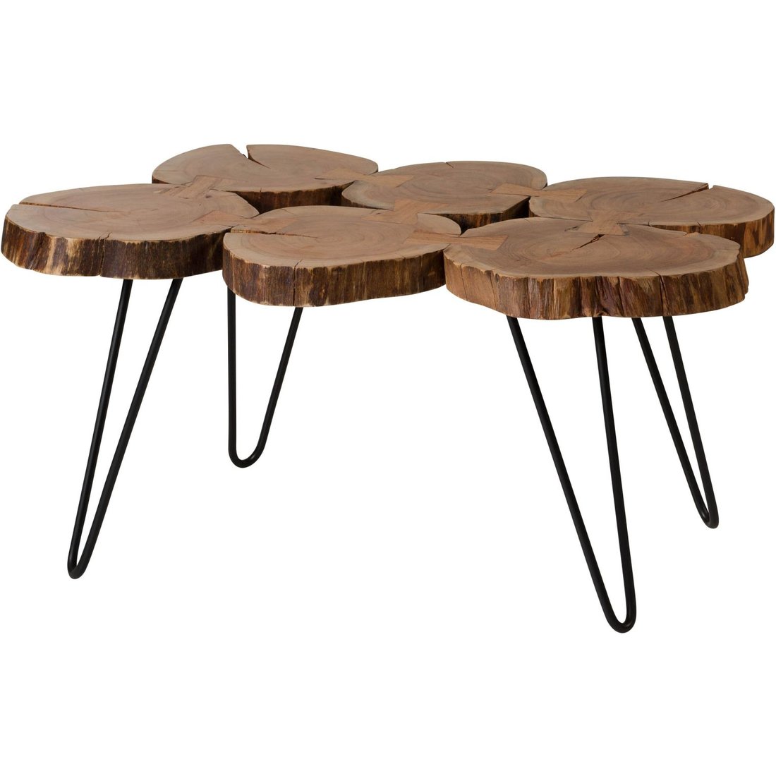 Couchtisch Akazie 104x65x45 natur lackiert LOUNGE COLLECTION #25 Massivmöbel24 Couchtisch Akazie natur lackiert LOUNGE COLLECTION