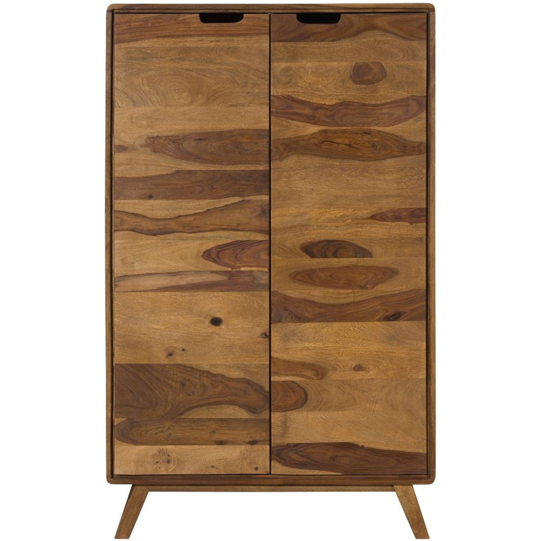 Highboard Sheesham 90x40x145 natur sandgestrahlt lackiert MALMÖ 2 #208 Massivmöbel24 Highboard Sheesham natur sandgestrahlt lackiert MALMÖ 2
