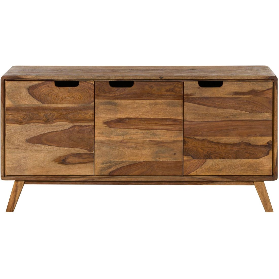 Sideboard Sheesham 134x40x65 natur sandgestrahlt lackiert MALMÖ 2 #206 Massivmöbel24 Sideboard Sheesham natur sandgestrahlt lackiert MALMÖ 2