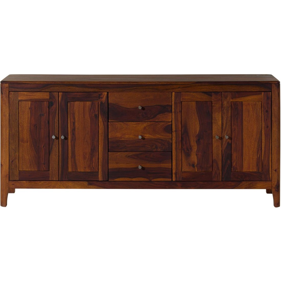 Massivmöbel24 Sideboard Sheesham walnuss geölt BROOKLYN